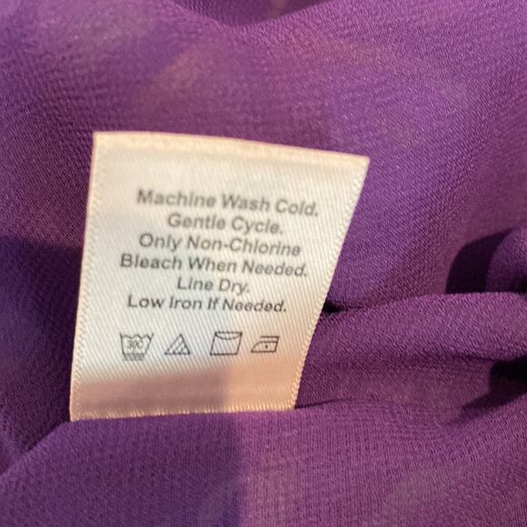 COLDWATER CREEK Maxi Dress Bright Purple Yellow Geo Print  Size 4 - Picture 8 of 9